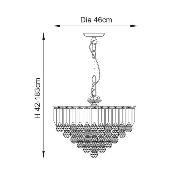 Vogue Tioga 6 Light Chandelier 6