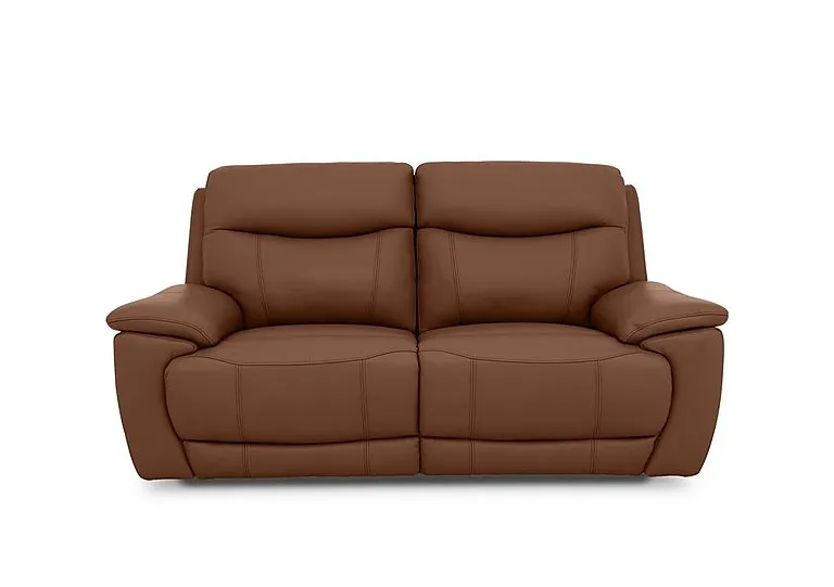 Sloane Leather 3 Seater Power Recliner Sofa with Power Headrests - Butterscotch