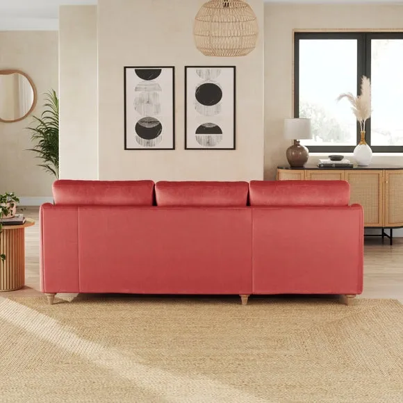 Hattie Matte Plush Velvet Corner Chaise Sofa 3