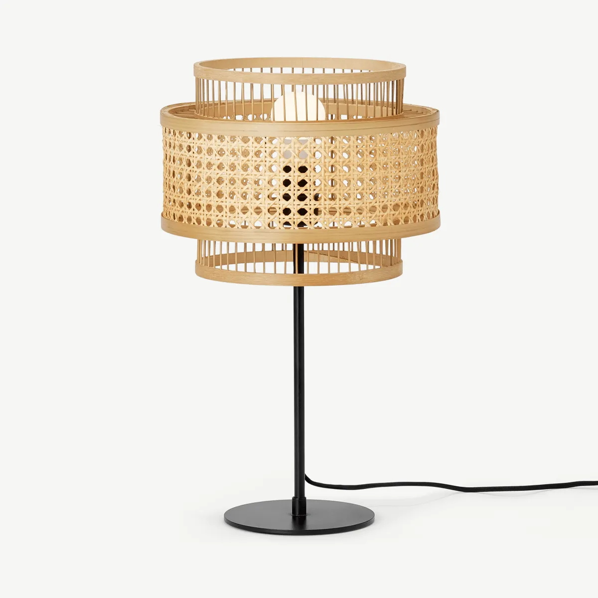 Yen Table Lamp, Natural Cane