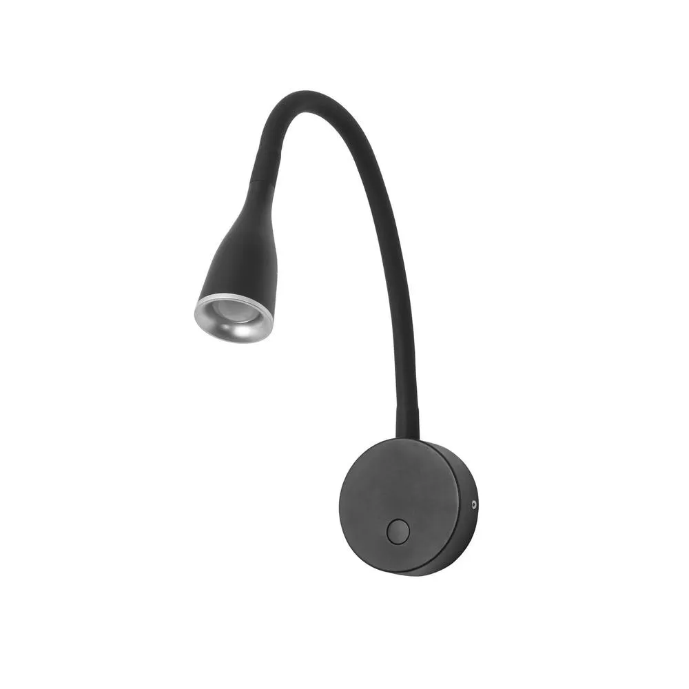 Netlighting Crobat LED Wall Reading Light Black 450lm 3000K