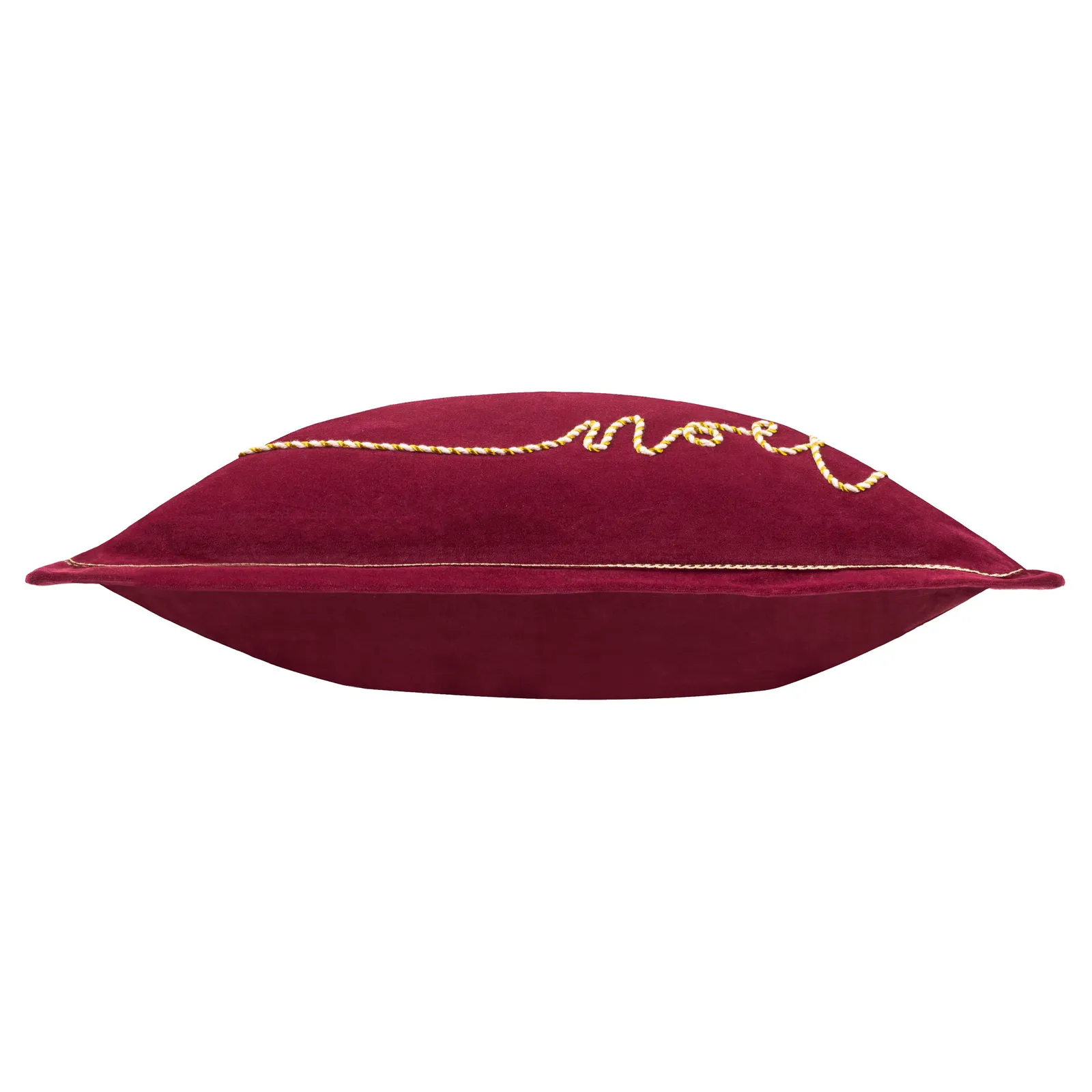 Paoletti Winter Noel Embroidered Polyester Filled Cushion in Red 3