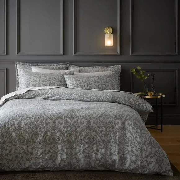 Margot Damask Jacquard 100% Cotton Duvet Cover & Pillowcase Set 1
