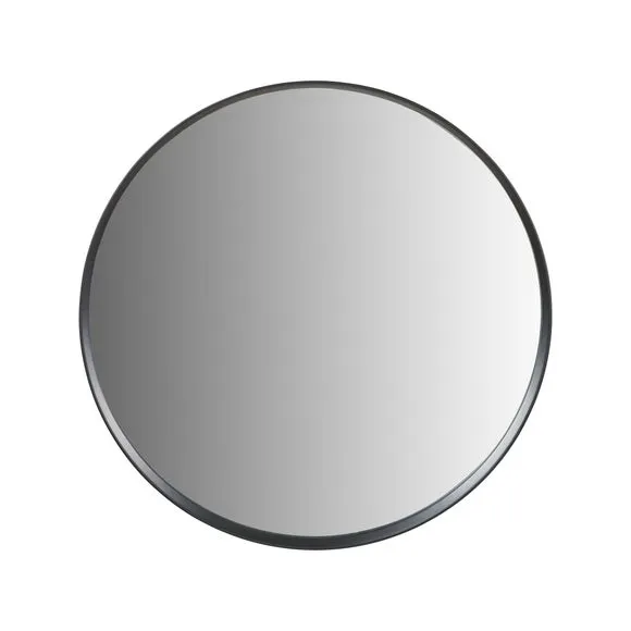 Wood Veneer Deep Edge Round Wall Mirror 4