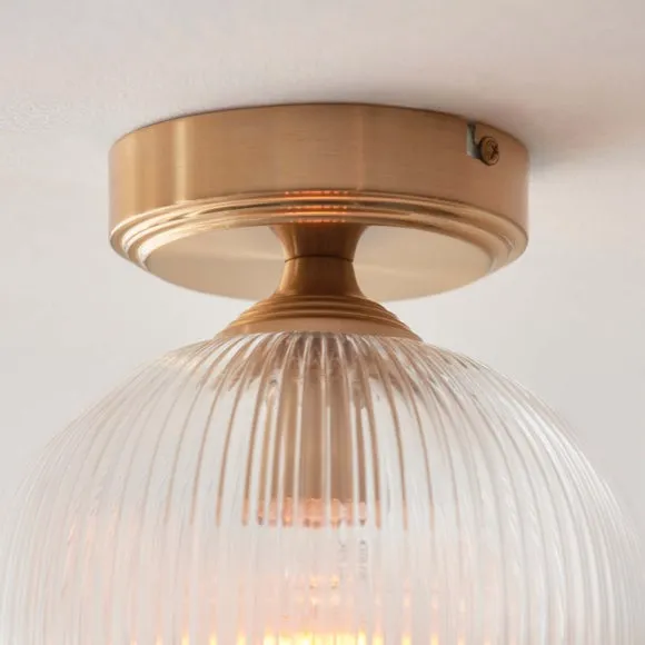 Vogue Leroy Ribbed Flush Ceiling Light 3