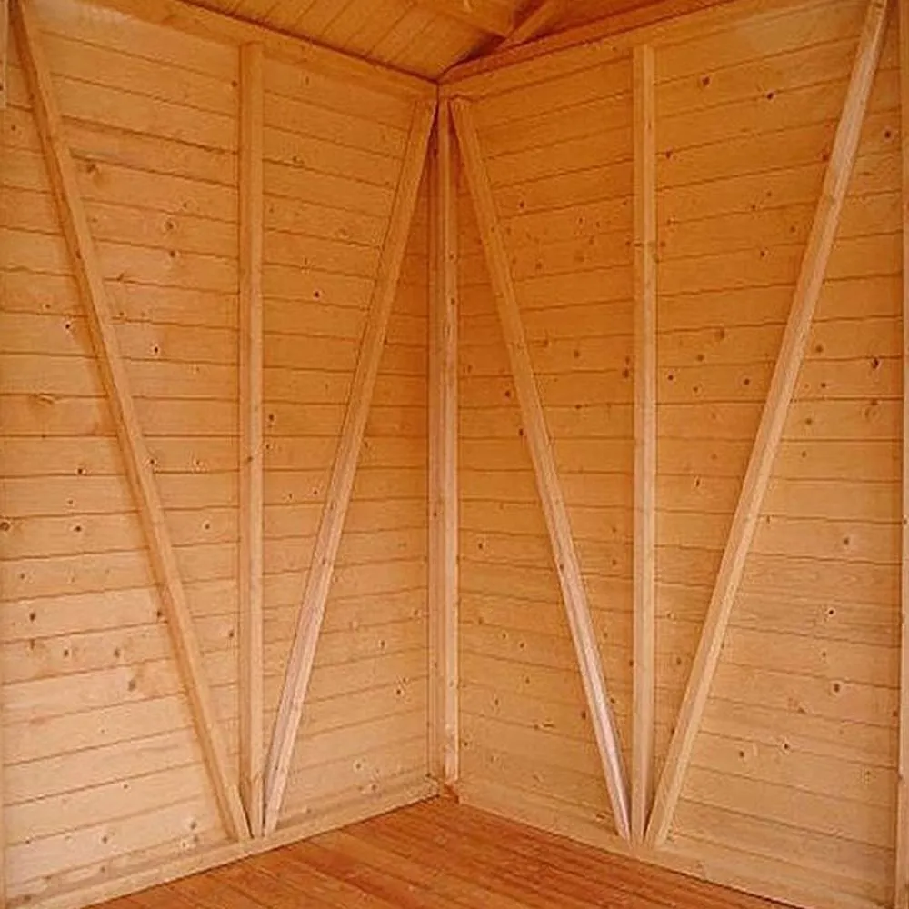 Shires Shiplap Mammoth Loglap 12x18 ft Shed Double Door - Two Opening Window in Brown 4