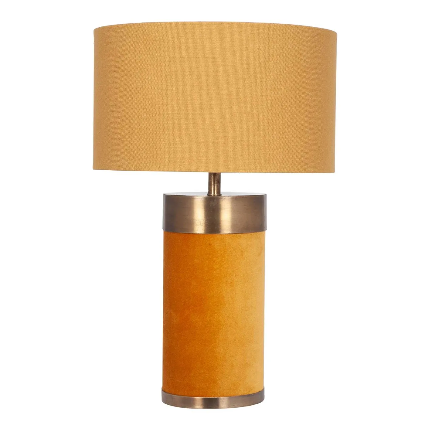 Mustard Velvet Table Lamp, Yellow | Barker & Stonehouse