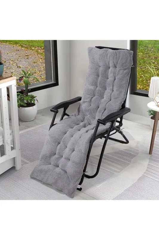 Living and Home 170x48cm Sherpa Fleece Lounge Cushion Warm Seat Pad Cosy Home Decor in Grey