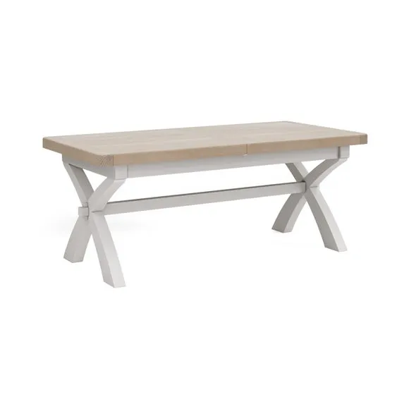 Salcombe 6-8 Seater Cross Leg Extendable Dining Table 2