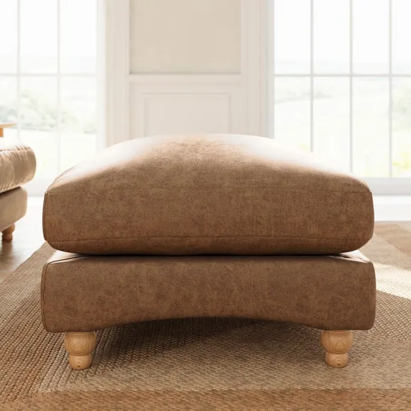 Martha Arizona Faux Leather Footstool 3
