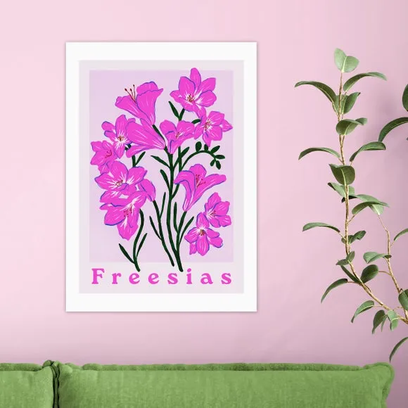 East End Prints Freesias Print 1