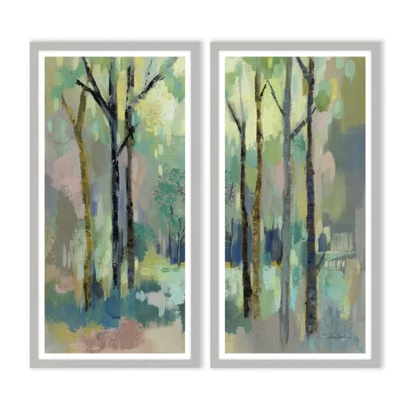 Set of 2 Romantic Forest Framed Prints 2