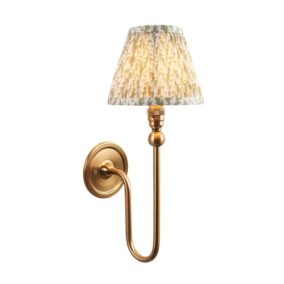 Vogue Javier Mid Century Wall Light with Green Leaf Lamp Shade 3