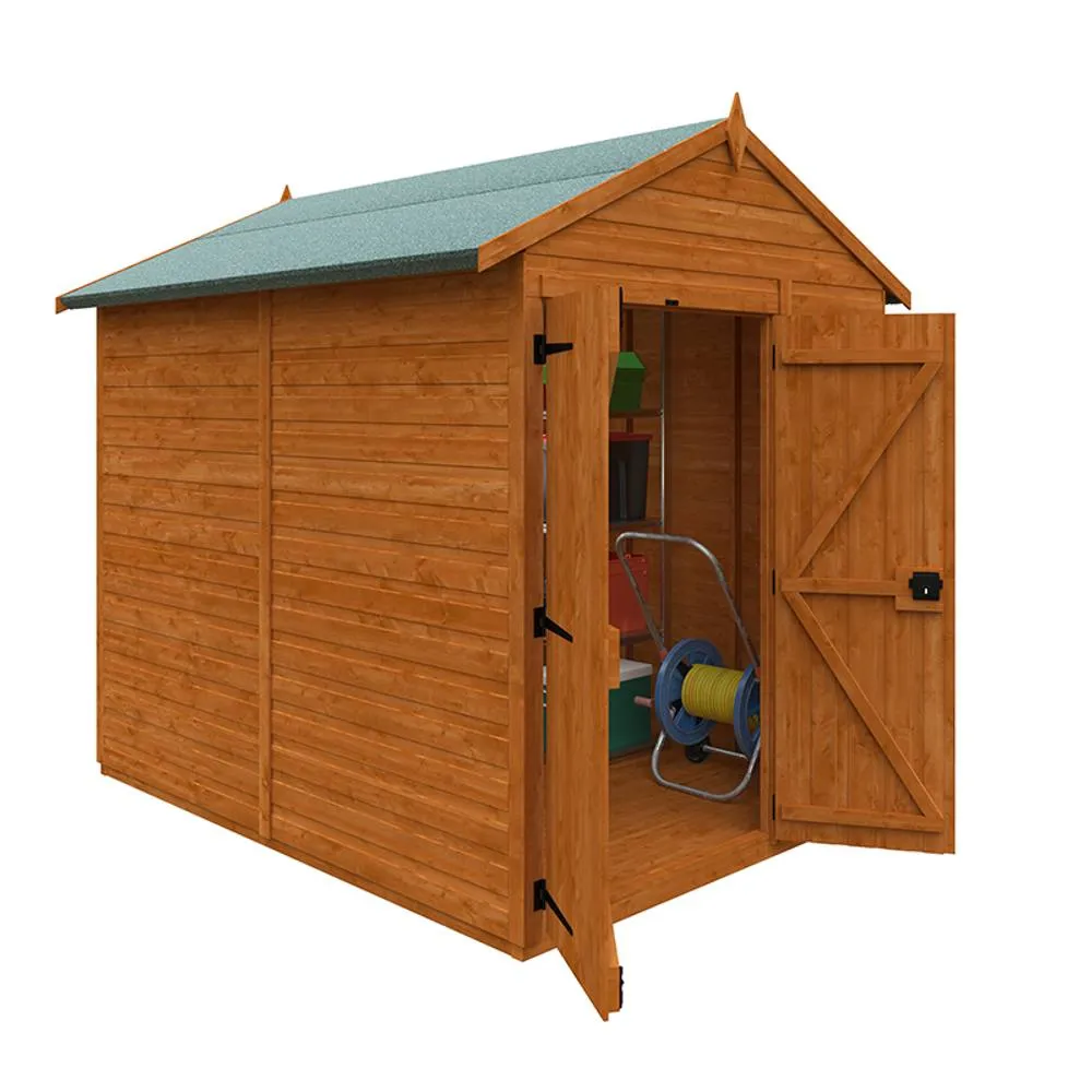 Buttercup Farm 8 x 6 Feet Flex Apex Double Door Windowless 12mm Flex in Burnt Orange 2