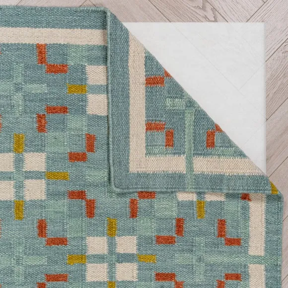 Awen Check Wool Blend Rug 3