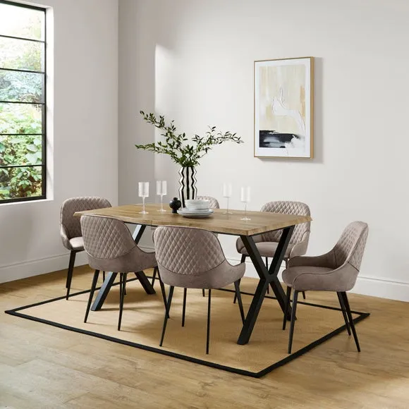 Hudson Set of 2 Dining Chairs, Faux Leather 2