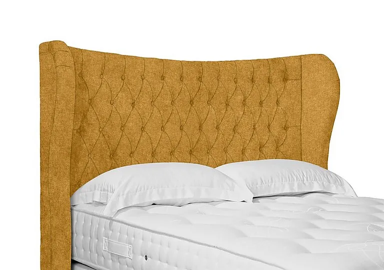 Artisan Collection Camber High Floor Standing Headboard - Double - Tweed Mustard