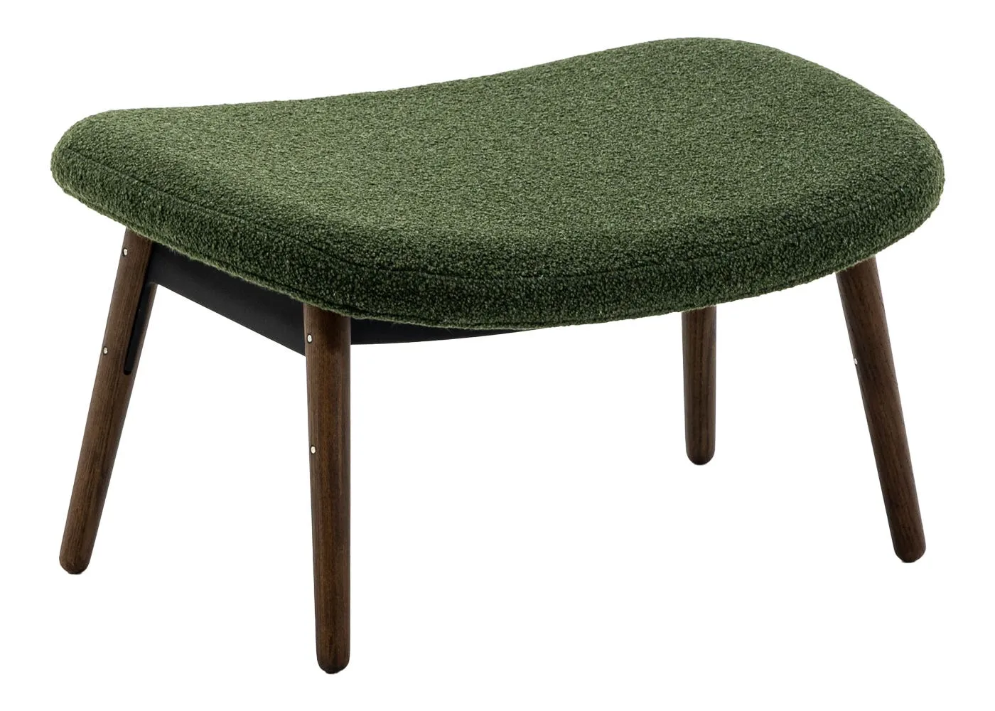 Case Ella Ottoman in Walnut and Boucle Moss 1