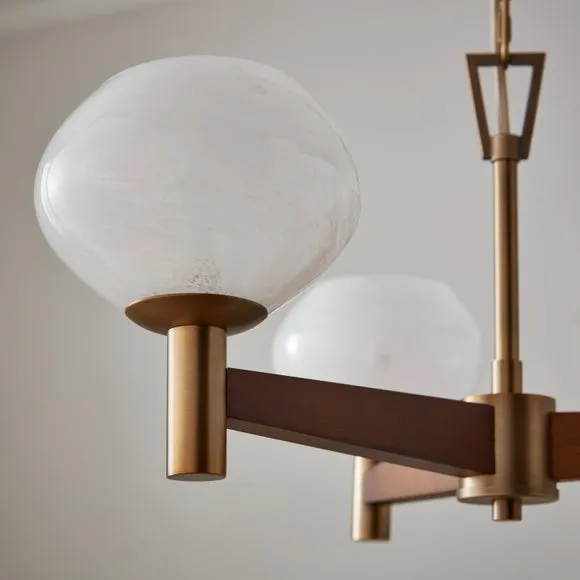 Hartford Alabaster 3 Light Semi Flush Ceiling Light 3