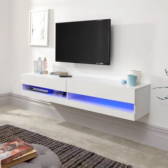 Galicia Wide TV Unit with Shelving for TVs up to 65" 2