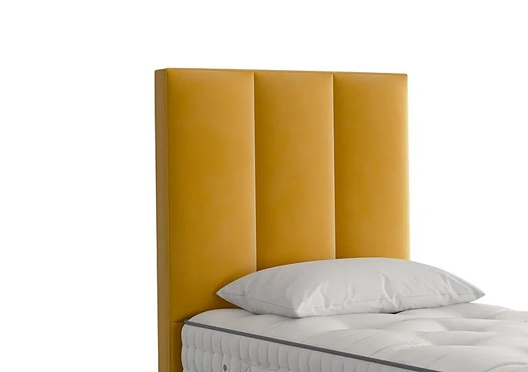 Ceto Floor Standing Headboard - Single - Plush Saffron