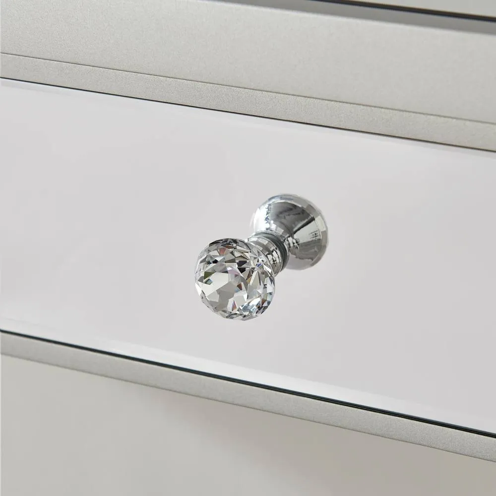 FurnitureboxUK Venetian Mirrored Console & Vanity Dressing Table in Silver 5