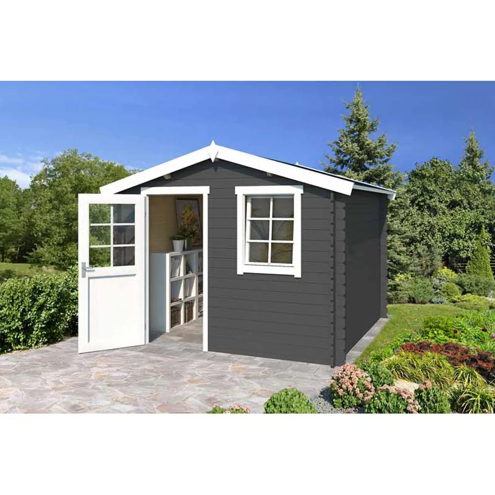 Lasita Maja Ltd Nina 275-Log Cabin, Garden Room, Home Office - L307.2xW295xH233.7 cm in Natural 3