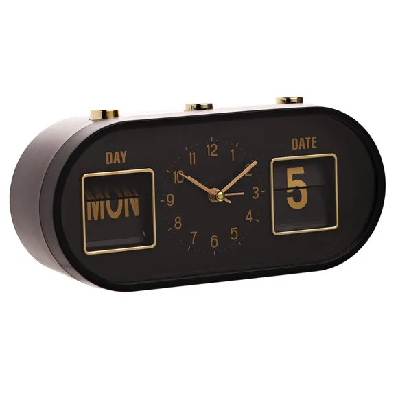Hometime Oval Calendar Analogue Alarm Clock 2