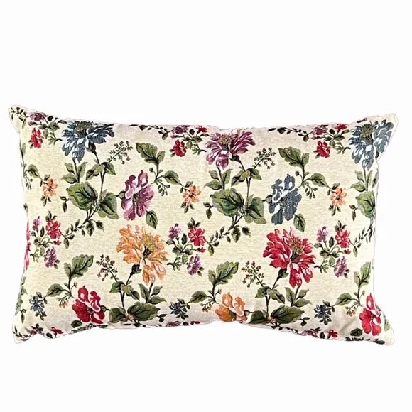 Daro Tapestry Natural Floral Rectangular Cushion 2