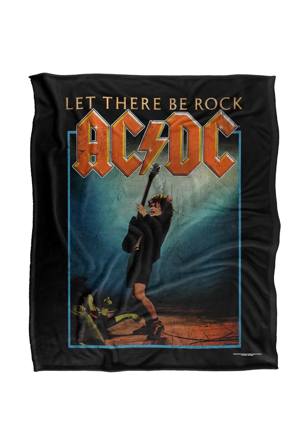 AC/DC ACDC Let There Be Rock Silky Touch Super Soft Throw Blanket 152 X 127 cm in White