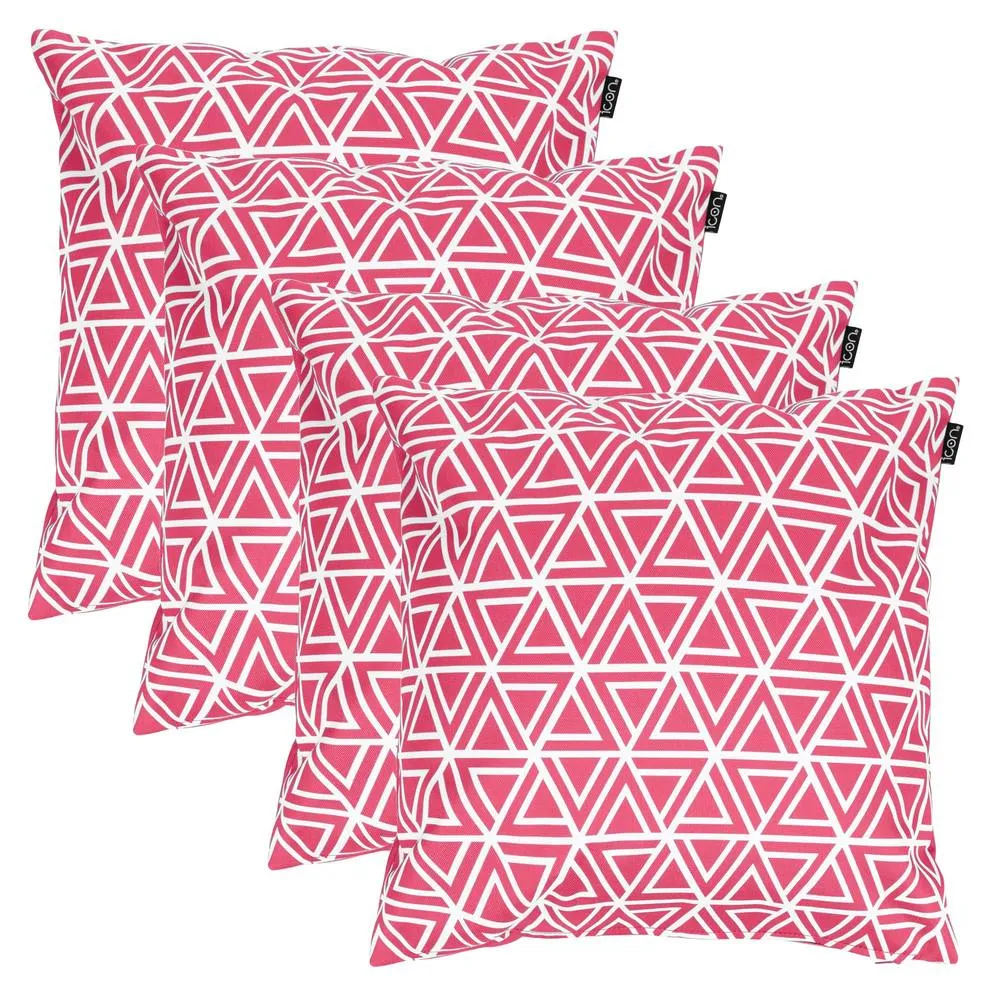 icon 4 Pack Cushion 43x43cm Triangle Geo, Pink