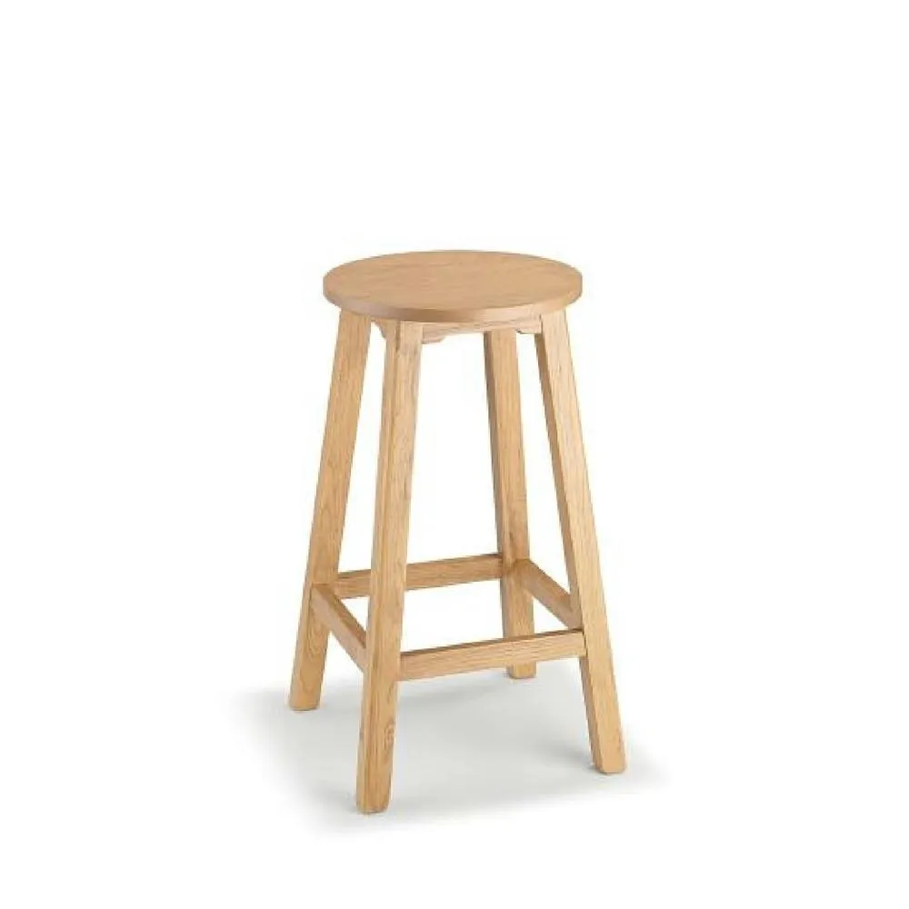 netfurniture Salop Wooden Kitchen Bar Stool Fixed Height Fully Assembled in Brown 4