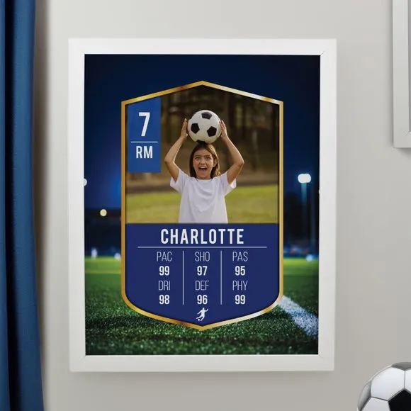 Personalised Photo Football Card Football Poster Frame 1