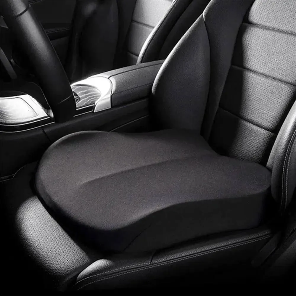 Kelvenix Black Adult Portable Car Booster Seat, Soft Driving Seat Cushion