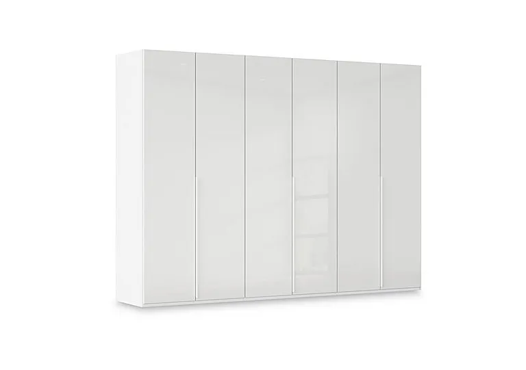 Haven 301cm 6 Door Hinged Wardrobe with Glass Doors