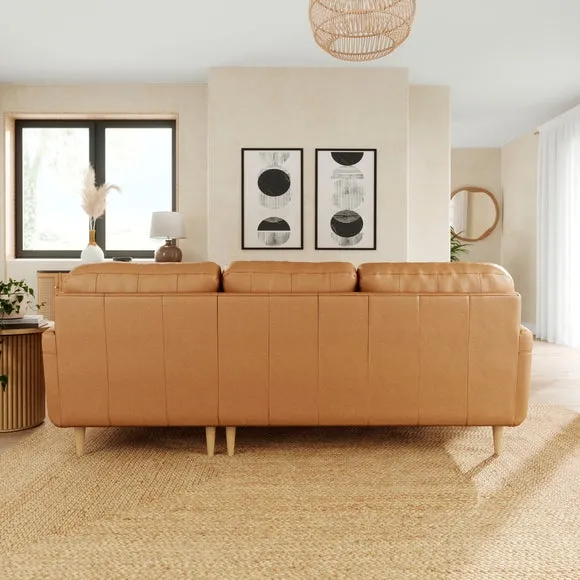 Sven Vintage Leather Large Corner Chaise Sofa 2