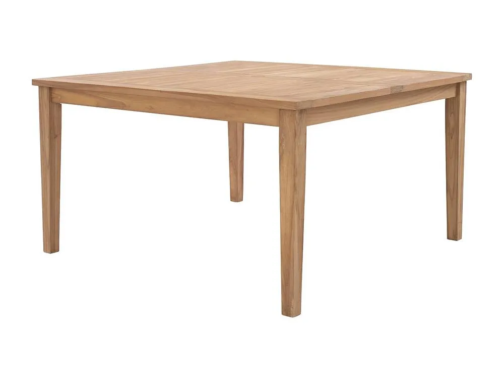 Vente-unique Square Teak Garden Dining Table L.140 Cm - Light Natural - ALLENDE By in Light Oak 3