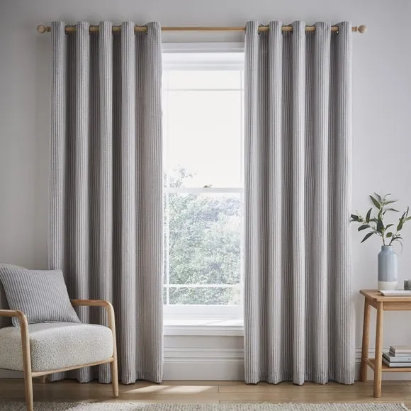Churchgate Herringbone Stripe Eyelet Curtains 2