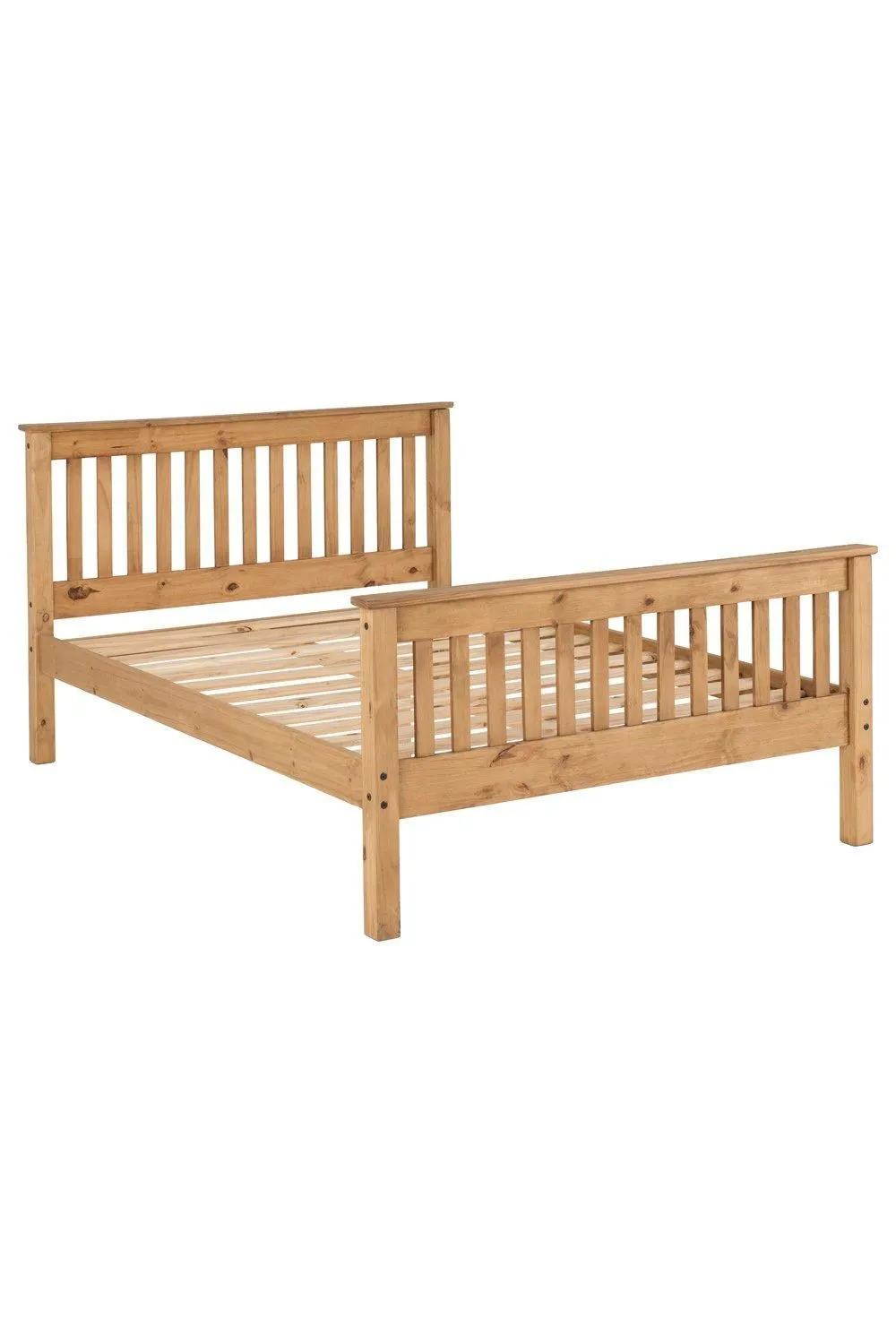 Seconique Monaco 4'6" Double Bed High Foot End in Natural 2