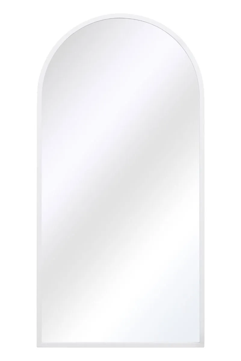 MirrorOutlet White Framed Arched Leaner/Wall Mirror 55" X 27.5" (140CM X 70CM) 5