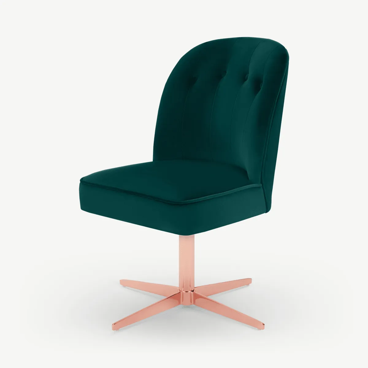 Margot Office Chair, Seafoam Blue Velvet & Copper