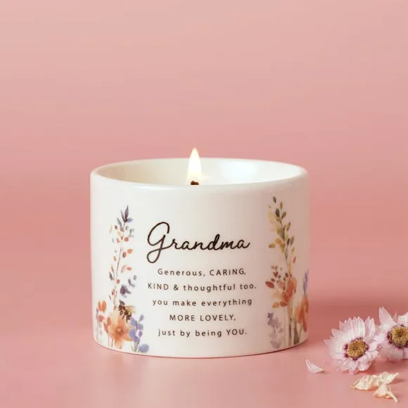 The Cottage Garden Ceramic Candle 100g Grandma, Multi 6