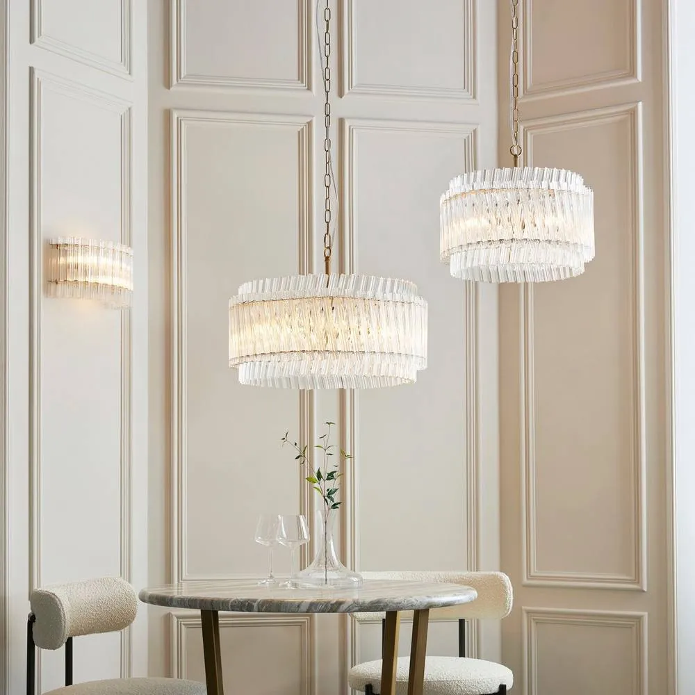 Netlighting Alderley Wall Lamp & Glass 2 x 7W LED E14 in Gold 6