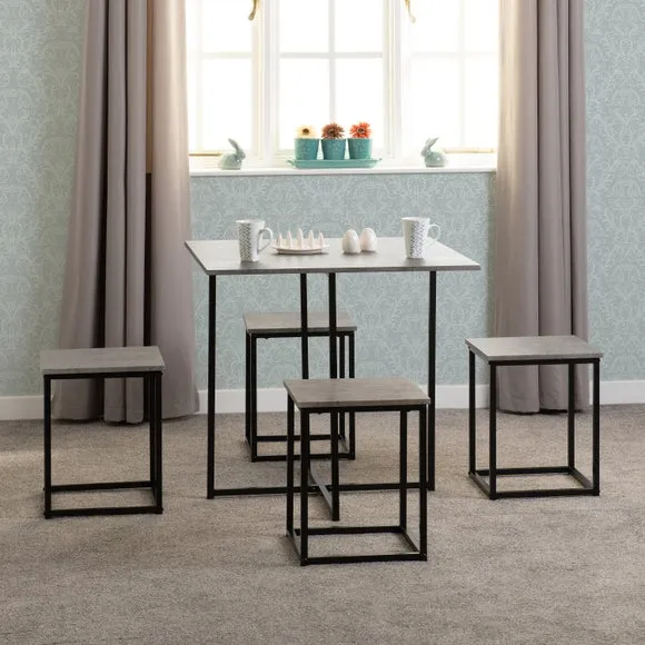 Kent Stowaway Dining Set with 4 Stools 1