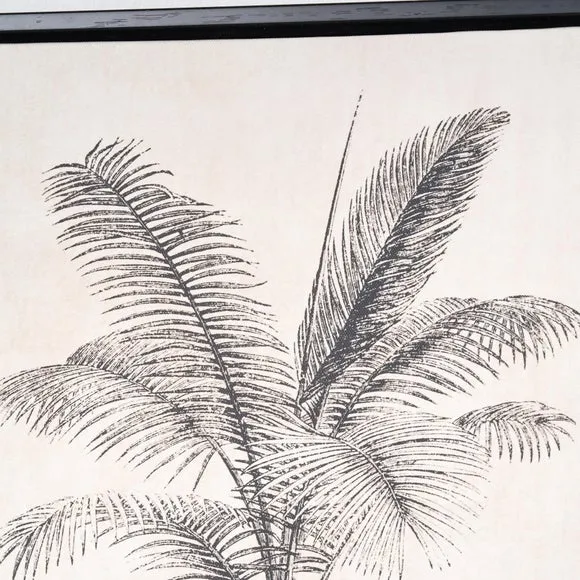 Set of 3 Monochrome Palm Print Framed Canvases 4