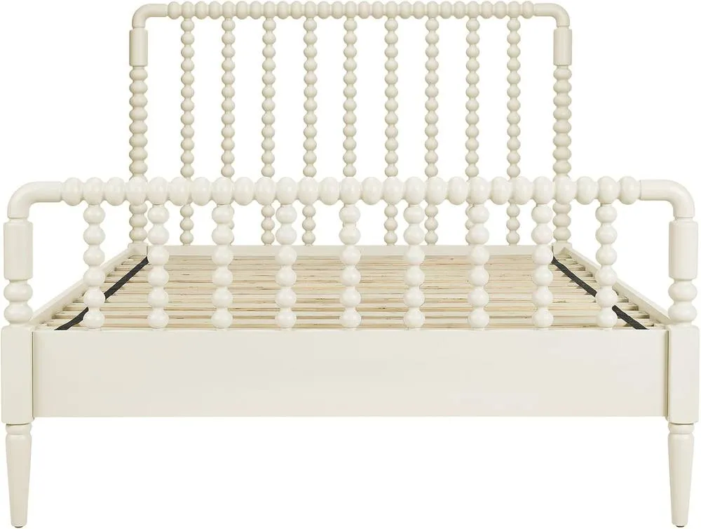 Statement Furniture Cromwell 3ft Wooden Bed Frame with Bobbin Design Head & Footboards in Cream 4