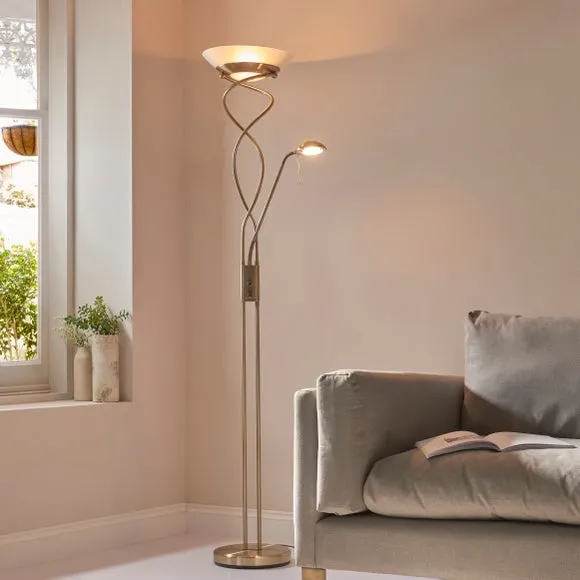 Vogue Lukas Uplighter Mother & Child Metal Floor Lamp 1