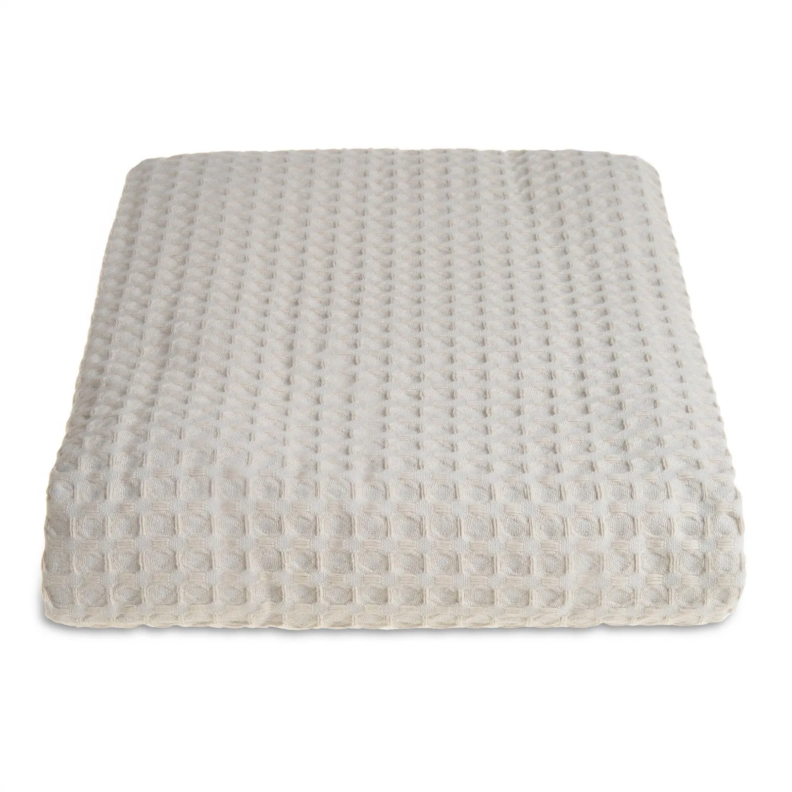 Allure Bath Fashions Luxury Hotel Waffle Throw Blanket Bedspread - 100% Cotton in Taupe