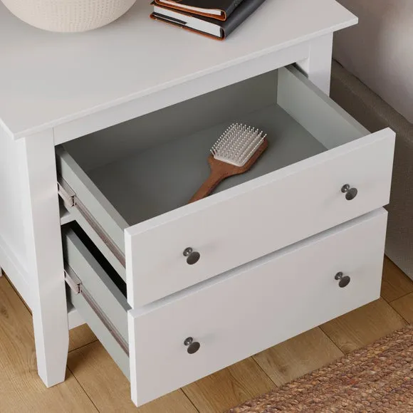 Lynton 2 Drawer Wide Tall Bedside Table 3