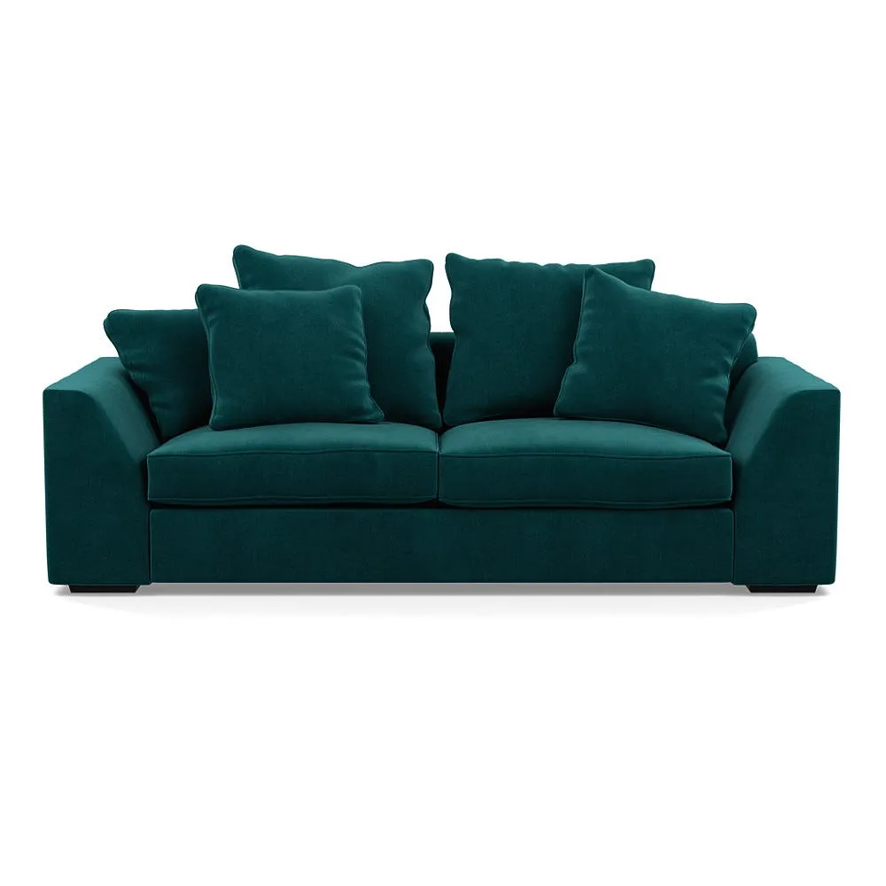 Heal's Cumulus 4 Seater Sofa Smart Luxe Velvet Ocean Black Feet 1
